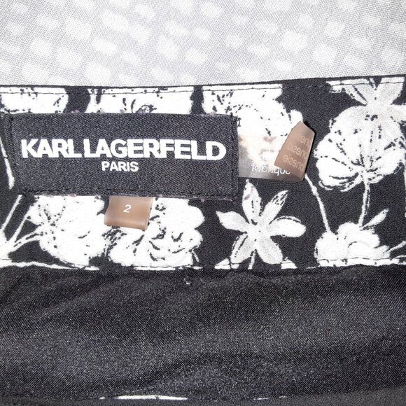 Karl Lagerfeld Paris * Sz 2 * Black & White * Short Skirt * High-End Designer - Picture 3 of 7
